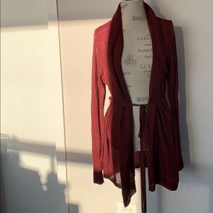 Burgundy lightweight cardigan sweater